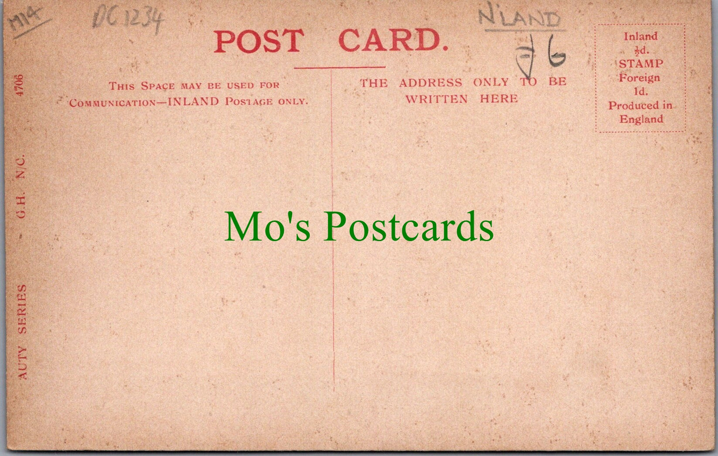 Northumberland Postcard - Chipchase Castle  DC1234