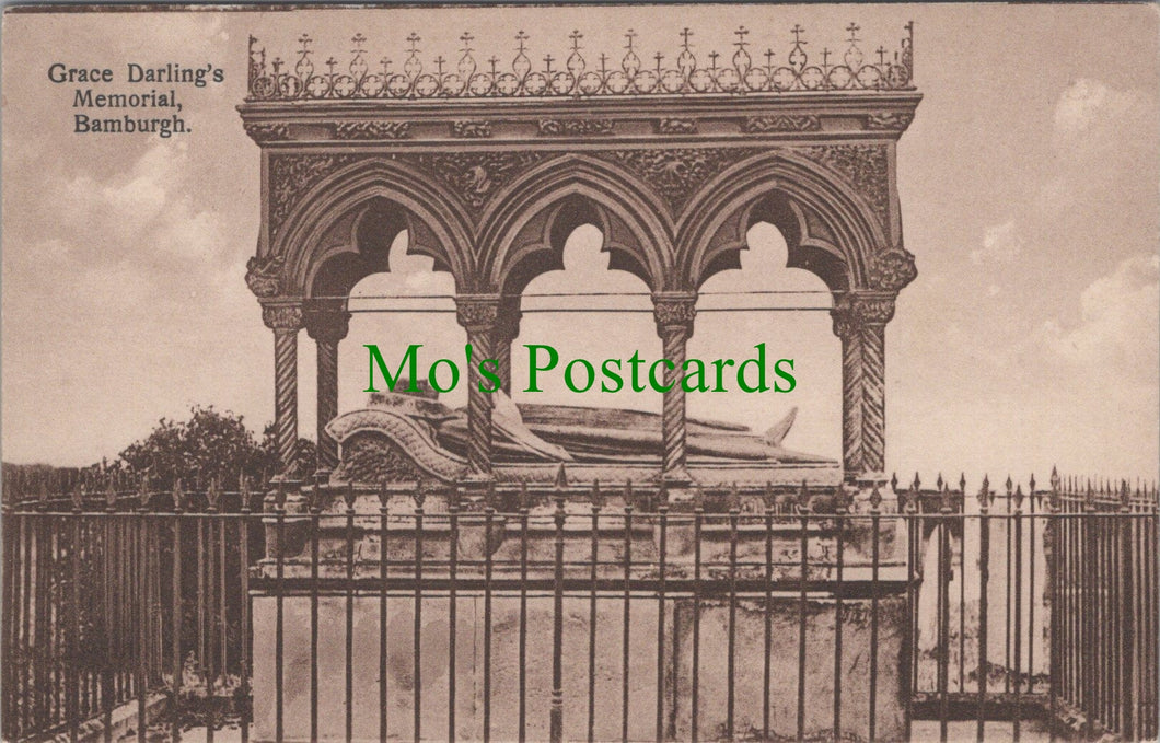 Northumberland Postcard - Bamburgh, Grace Darling's Memorial   DC1246