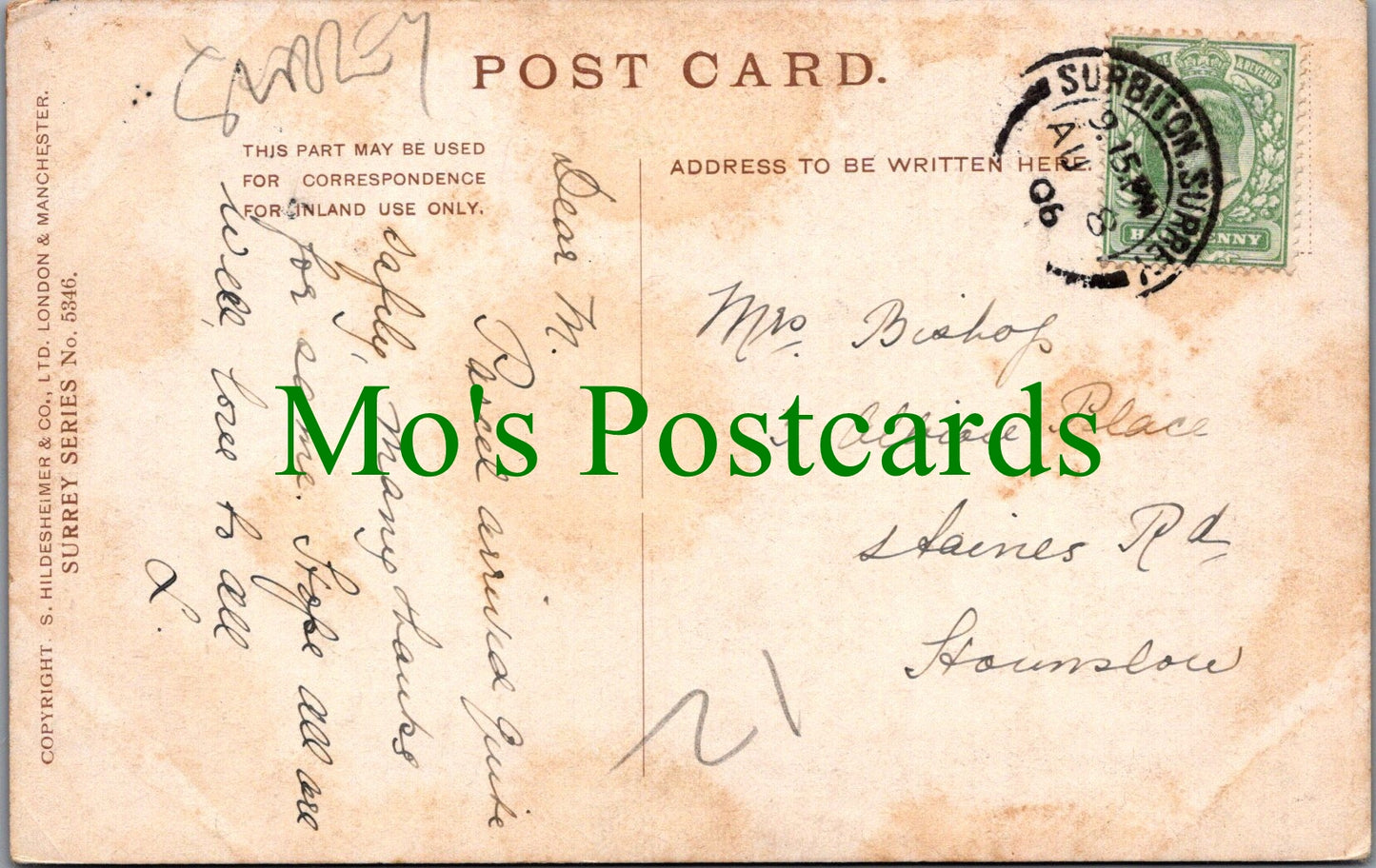 Surrey Postcard - Art View Near Haslemere  SW11827