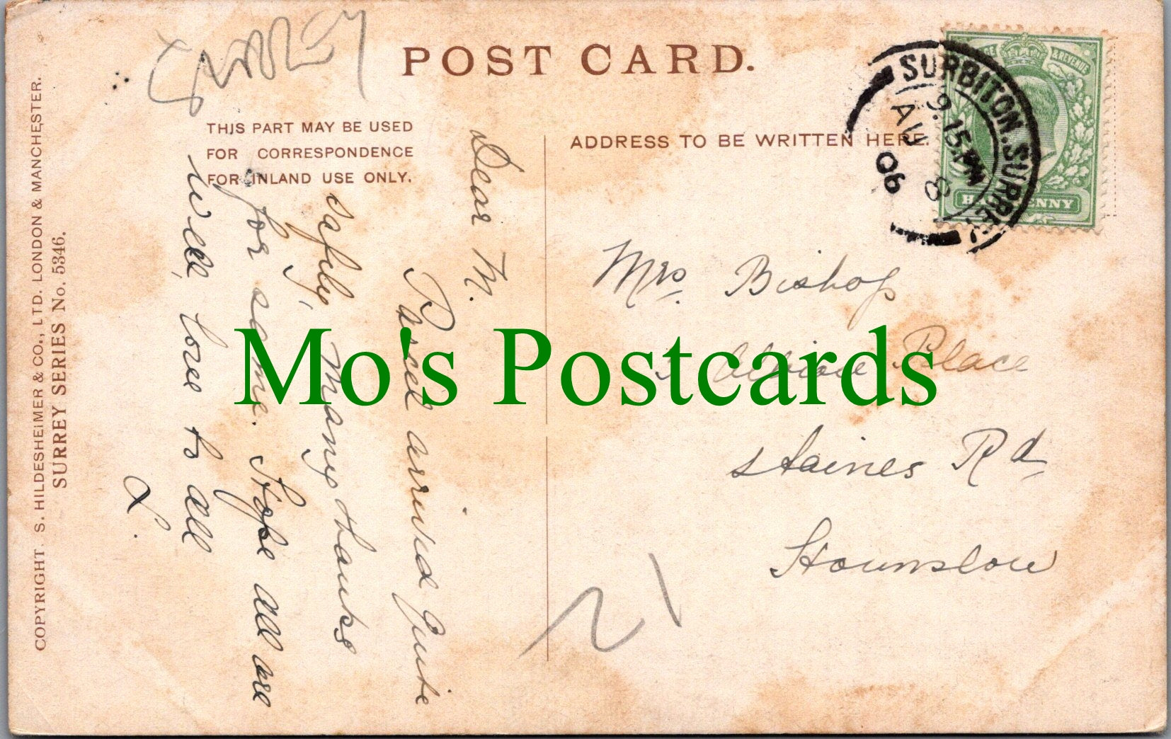 Surrey Postcard - Art View Near Haslemere  SW11827