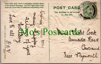 Embossed Greetings Postcard - Just a Few Lines From...   SW11844