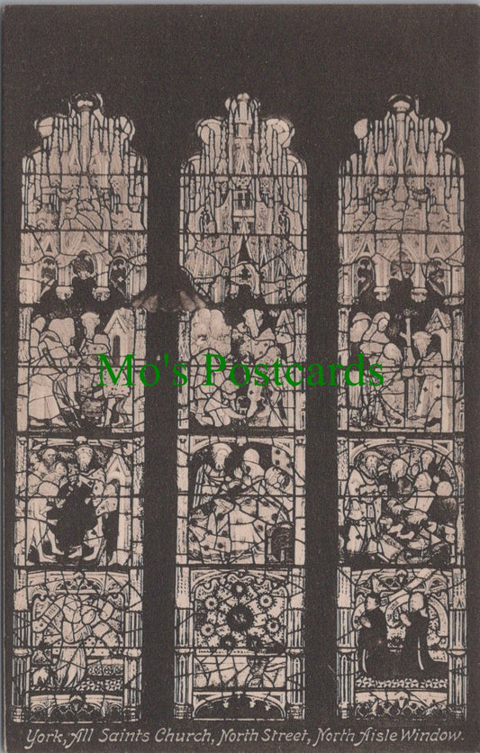 Yorkshire Postcard - York, All Saints Church, North Aisle Window SW11847