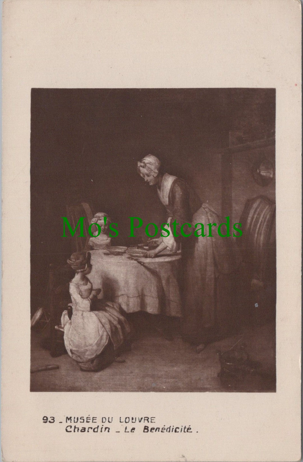 Art Postcard - Musee Du Louvre, Chardin, Le Benedicite  SW11861