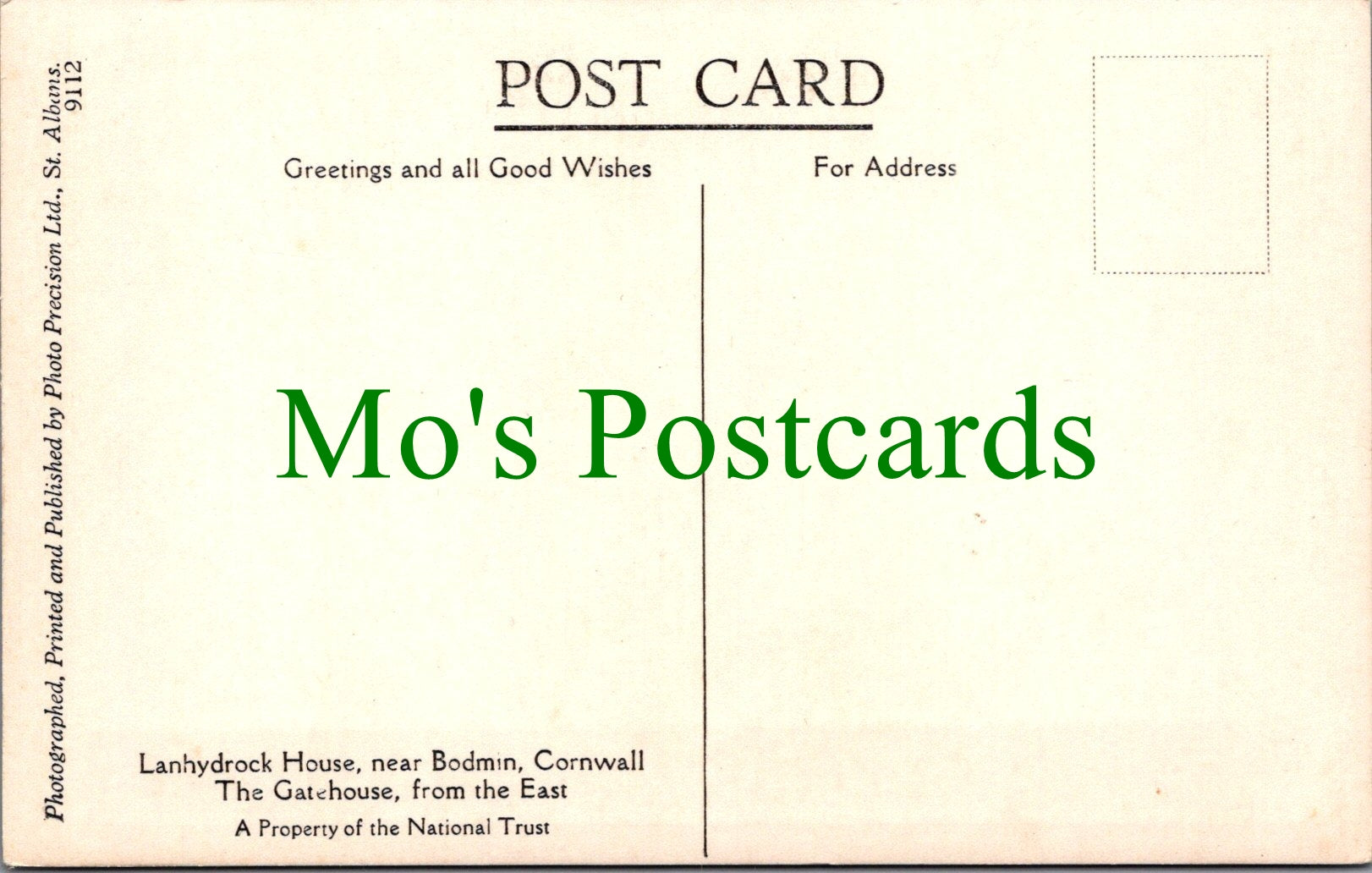 Cornwall Postcard - The Gatehouse, Lanhydrock House   SW11915