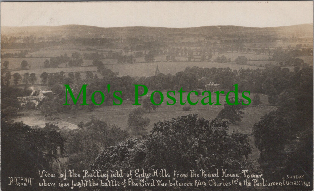 Warwickshire Postcard - View of The Battlefield of Edge Hills SW11922
