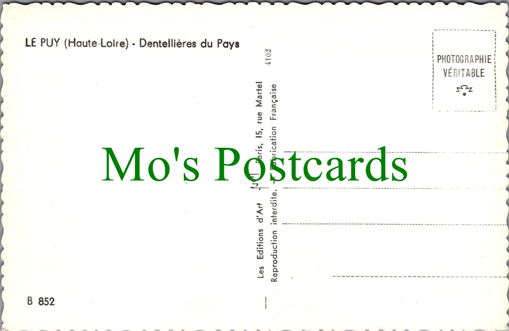 France Postcard - Le Puy, Dentellieres Du Pays   SW11935