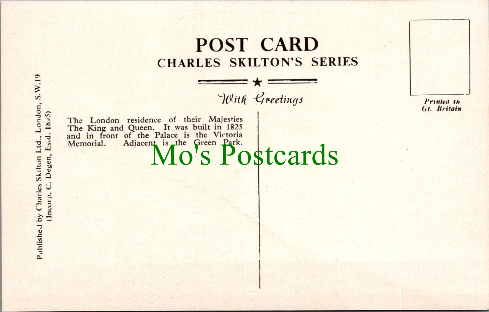 London Postcard - Buckingham Palace & Victoria Memorial   RT10