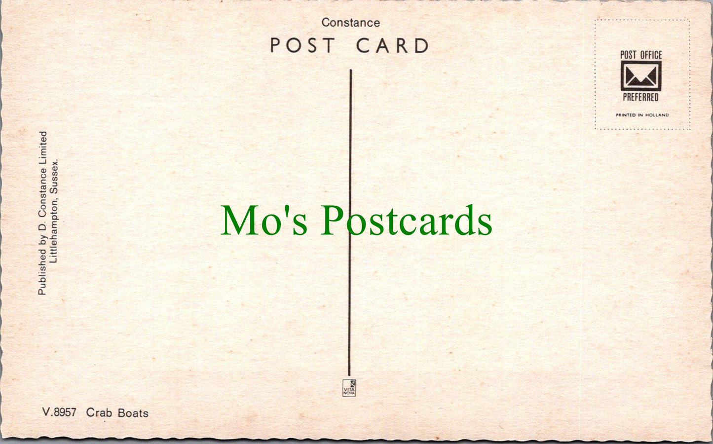 Occupations Postcard - Crab Boats, Fishing, Fishermen  SW13413