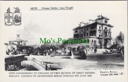 Railway Transport Postcard - Windsor Train Station (Now Slough) SW13524
