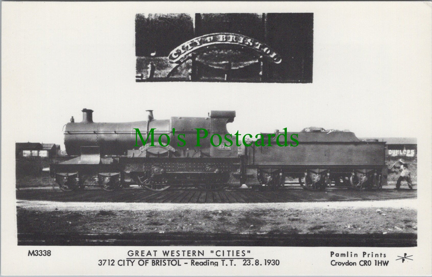 Railway Postcard - Great Western "Cities" 3712 City of Bristol Train  SW13442