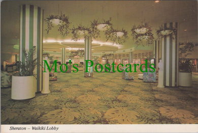 America Postcard - Sheraton Hotel, Waikiki Lobby, Hawaii SW13082