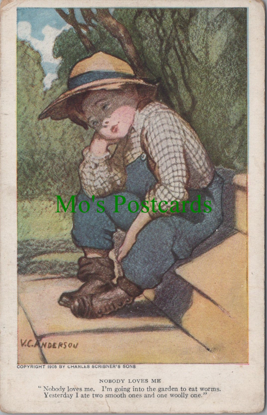 Art Postcard - Nobody Loves Me, Artist V.C.Anderson SW12044