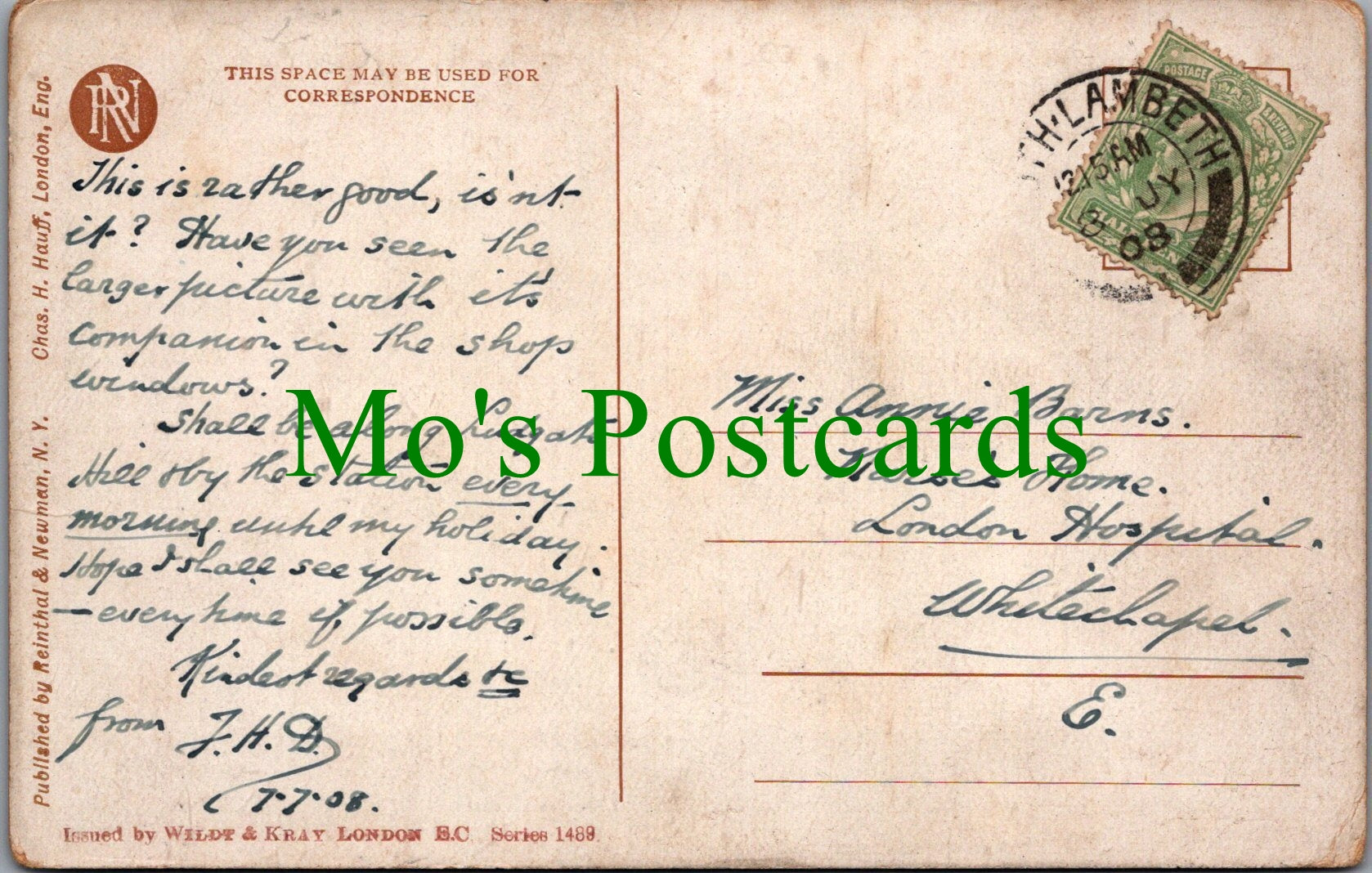Art Postcard - Nobody Loves Me, Artist V.C.Anderson SW12044