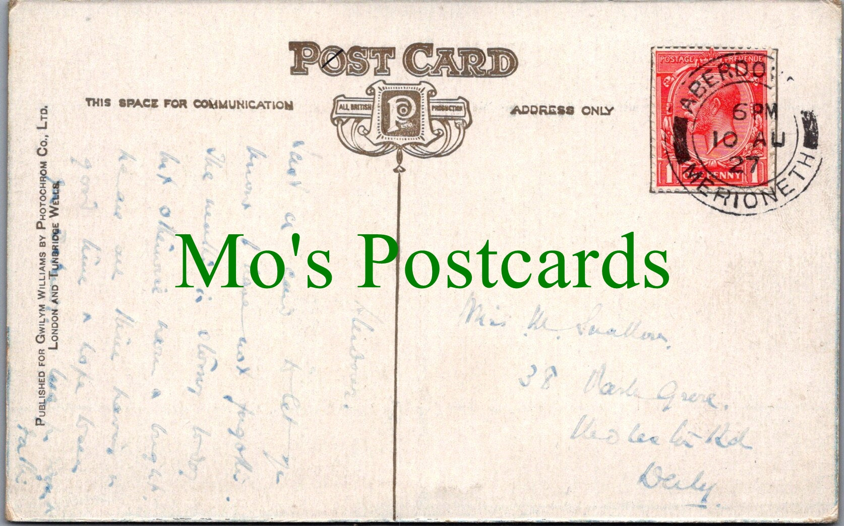 Wales Postcard - Aberdovey, Trefri Point  SW12089