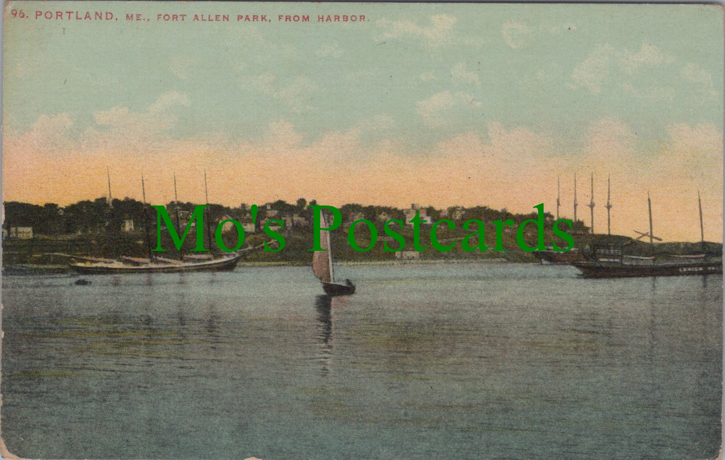 America Postcard - Portland, Maine, Fort Allen Park, From Harbor SW12094