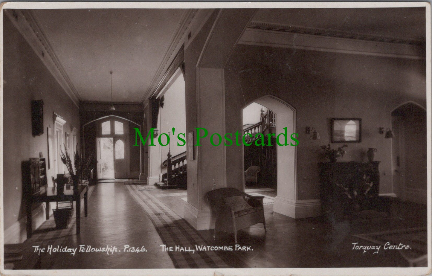 Devon Postcard - Torquay Centre, Watcombe Park, The Hall  SW12699