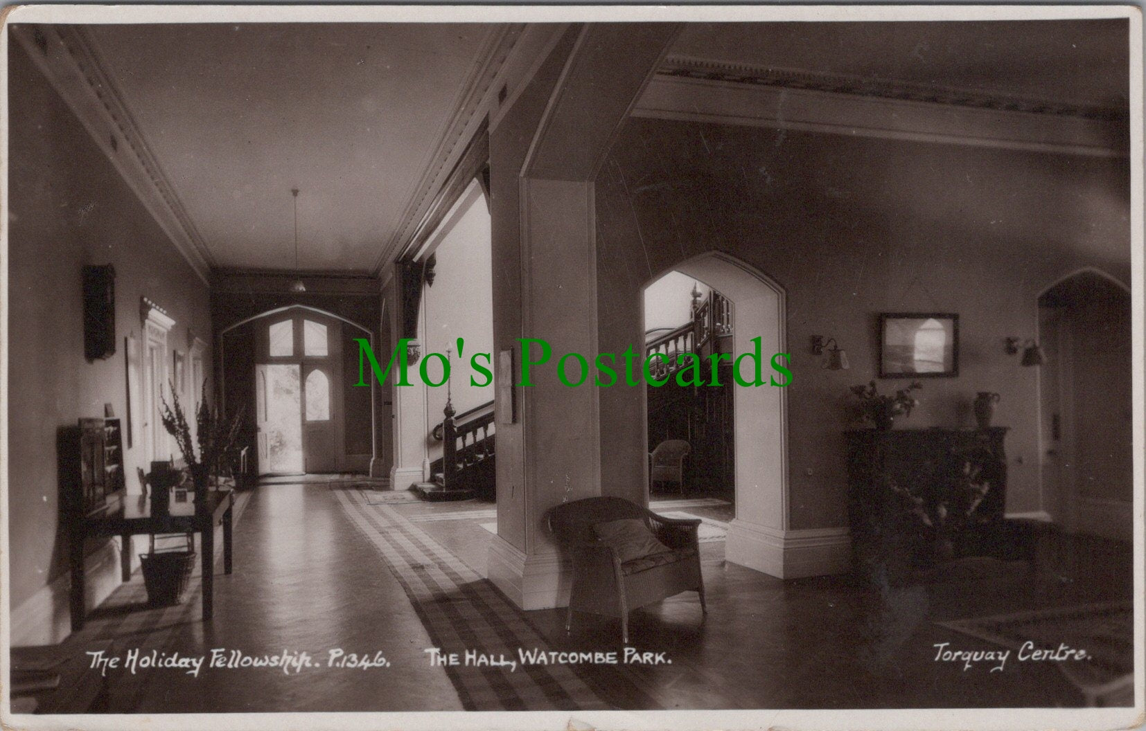 Devon Postcard - Torquay Centre, Watcombe Park, The Hall  SW12699
