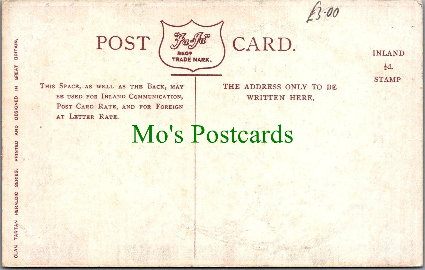 Heraldic Postcard - Scottish Heraldry, The Dress Stewart SW11114