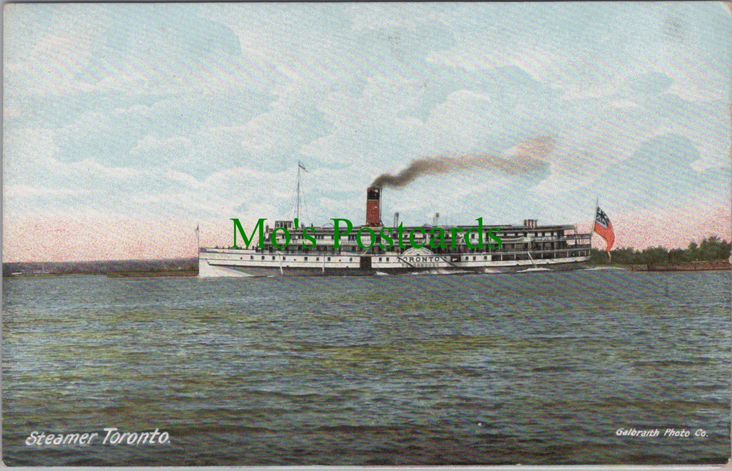 Canada Postcard - Steamer Toronto  SW11137