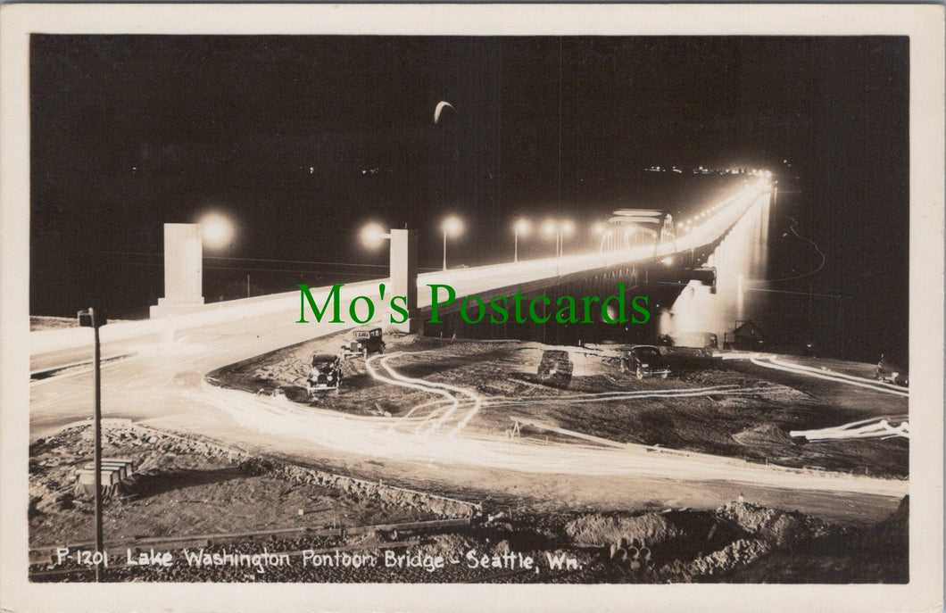 America Postcard - Lake Washington Pontoon Bridge, Seattle  SW11144