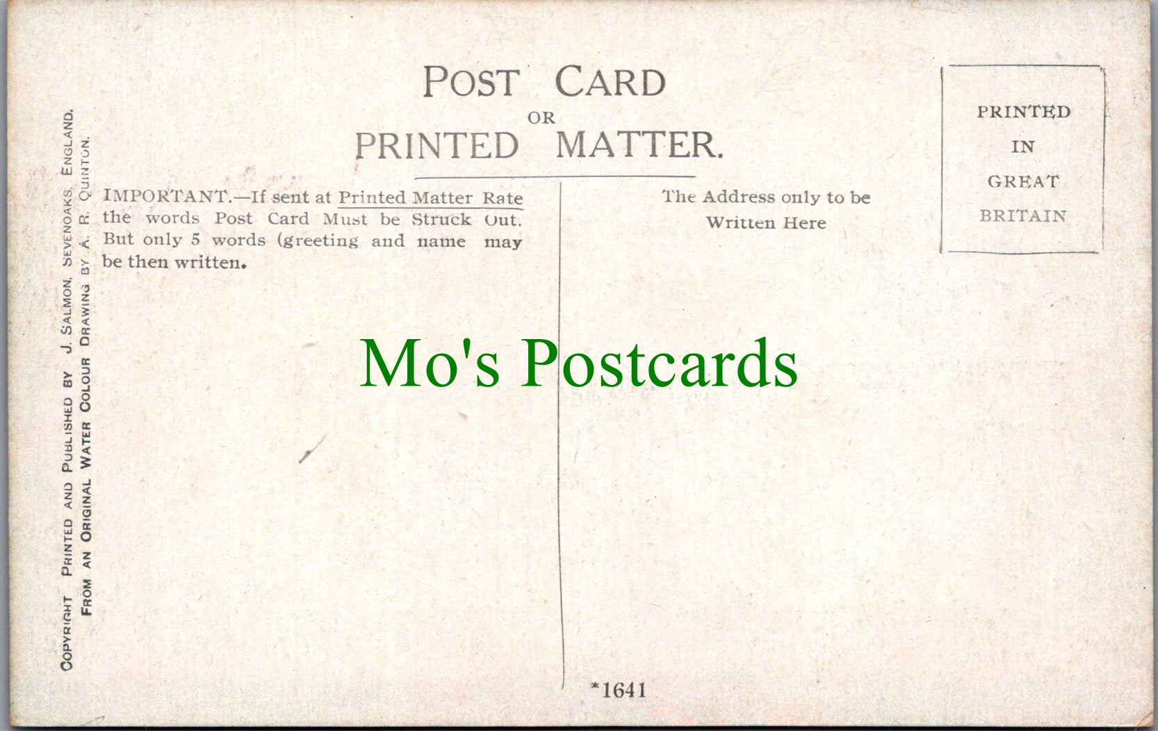 Isle of Wight Postcard - Totland Bay, Artist A.R.Quinton   SW11150