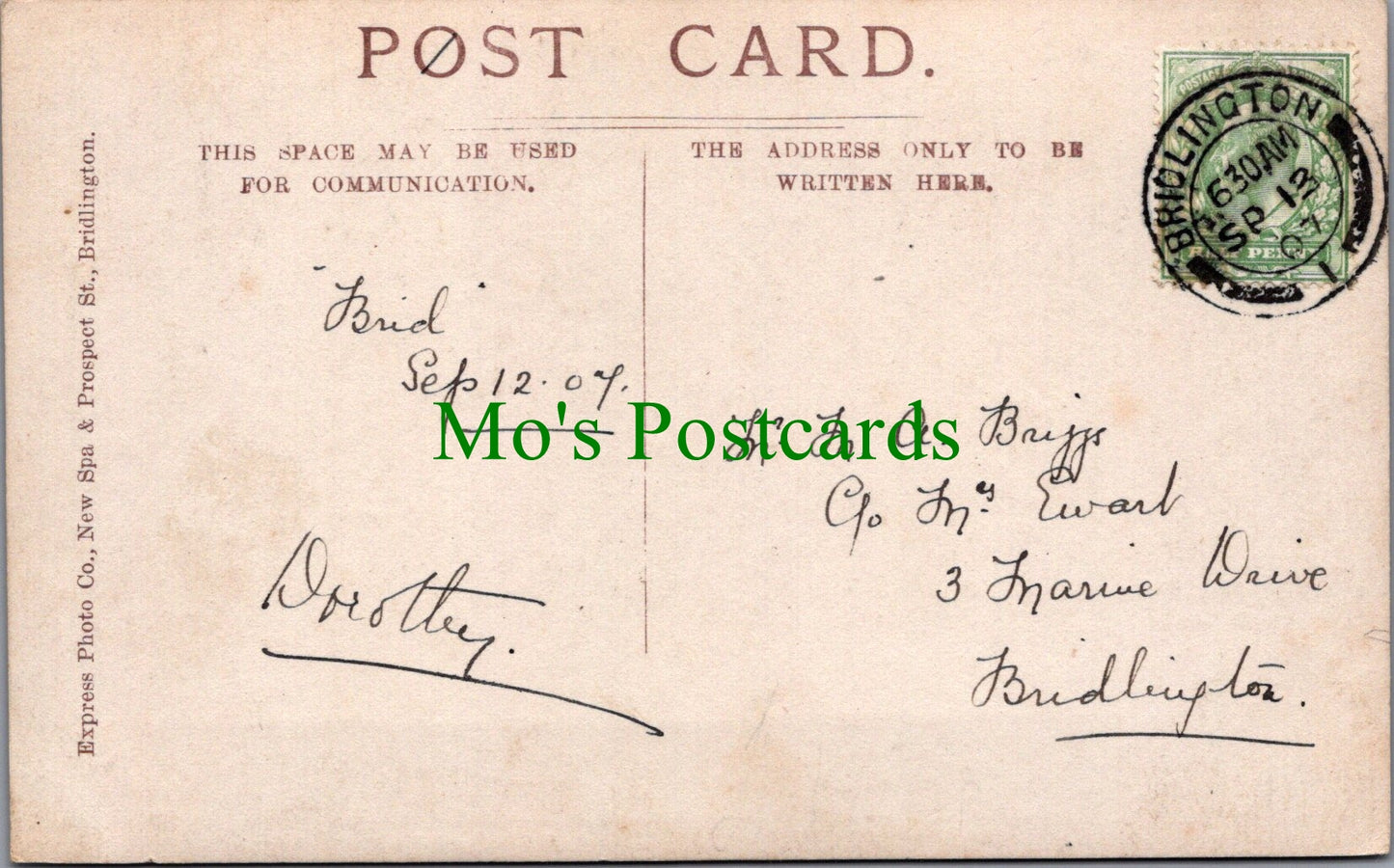 Yorkshire Postcard - Concert Party, Performers, Bridlington? SW11154