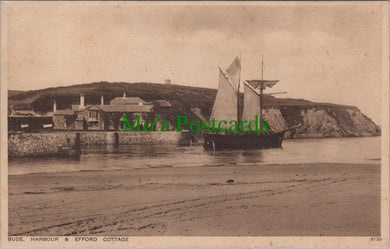 Cornwall Postcard - Bude Harbour & Efford Cottage  SW11166