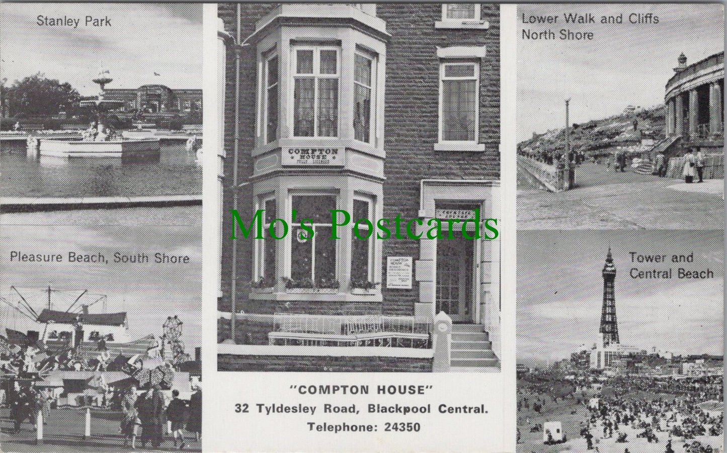 Lancashire Postcard - Blackpool, "Compton House", 32 Tyldesley Road SW11181