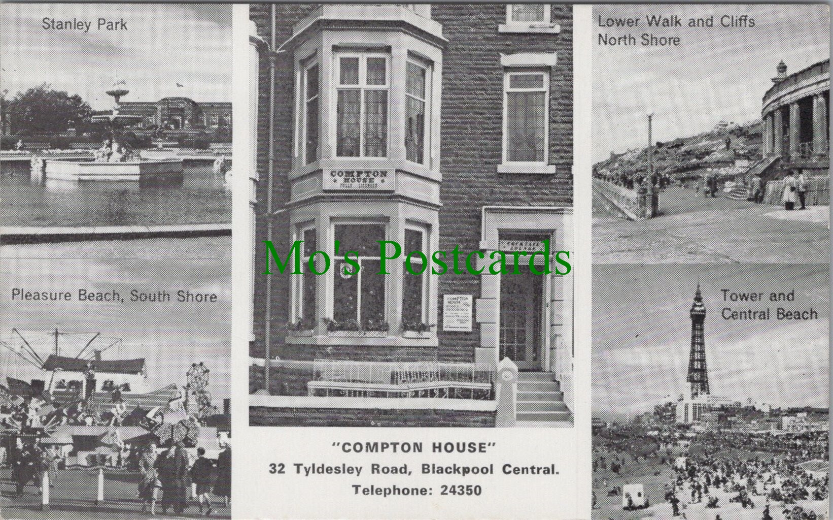 Lancashire Postcard - Blackpool, "Compton House", 32 Tyldesley Road SW11181
