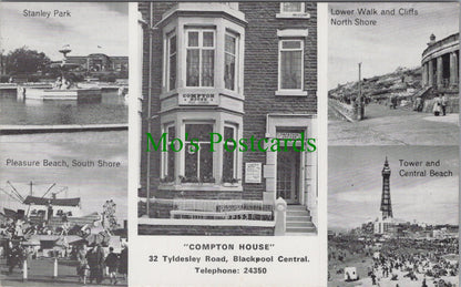 Lancashire Postcard - Blackpool, "Compton House", 32 Tyldesley Road SW11181