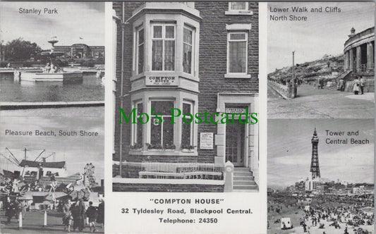 Lancashire Postcard - Blackpool, "Compton House", 32 Tyldesley Road SW11181