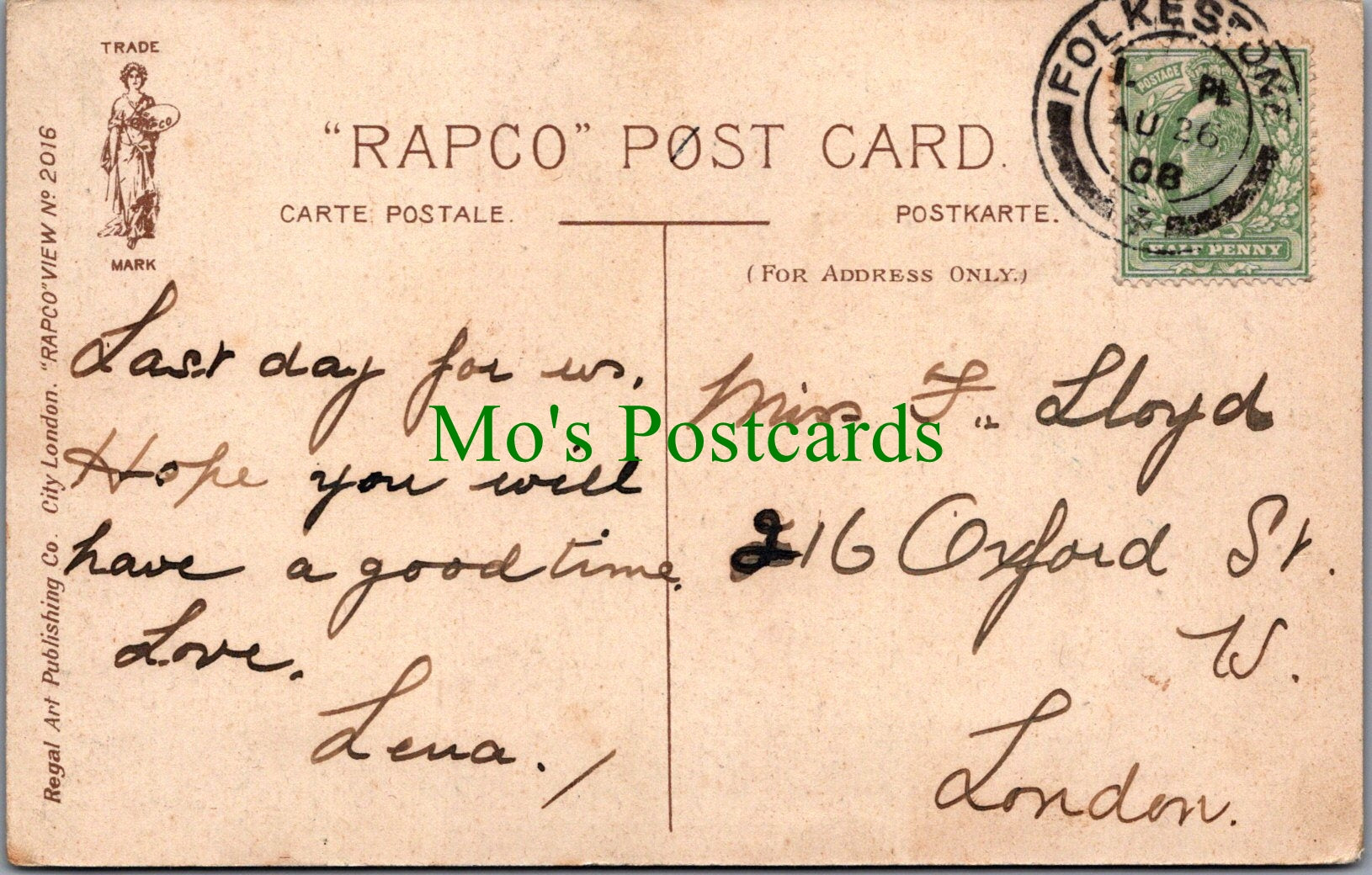 Kent Postcard - Fish Market, Folkestone   SW11200