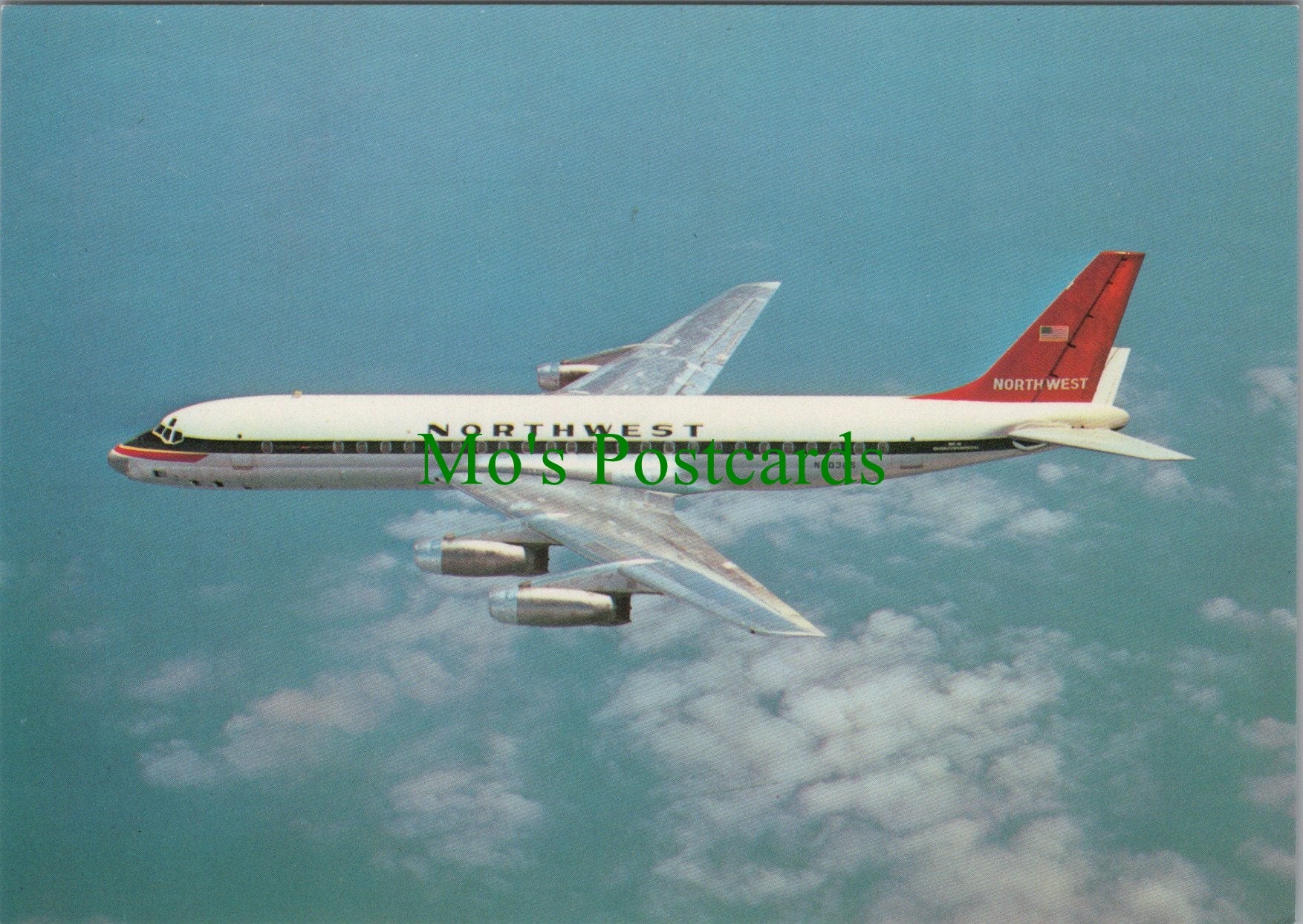 Aviation Postcard - Northwest Airlines, Douglas DC-8-33 - SW12801