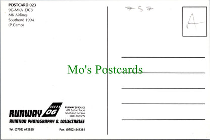 Aviation Postcard - MK Airlines 9G-MKA DC8 Aeroplane SW12803
