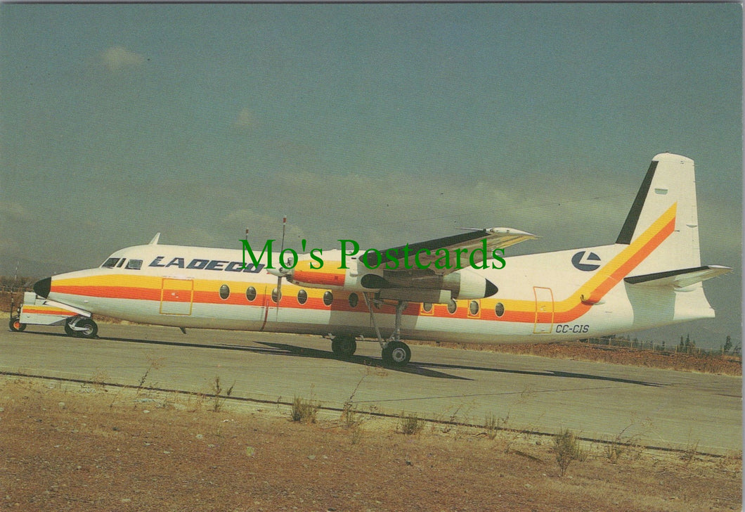 Aviation Postcard - Ladeco Fokker F27 Mk500 Aeroplane SW12877