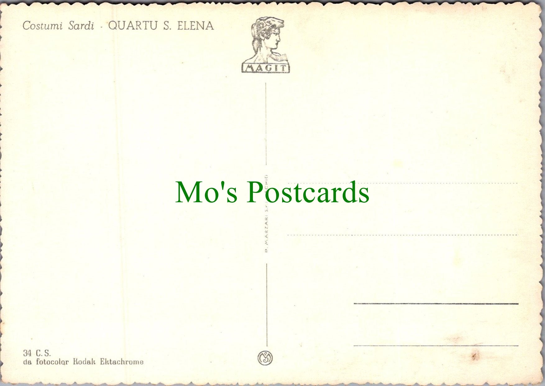 Fashion Postcard - Costumi Sardi, Quartu S.Elena  SW11336