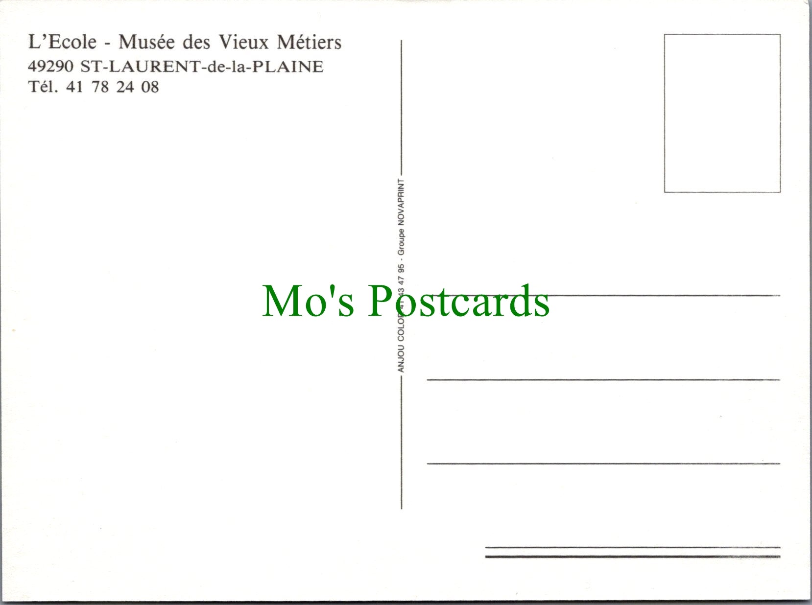 France Postcard - Saint-Laurent-de-la-Plaine - Musee Des Vieux Metiers  SW11386