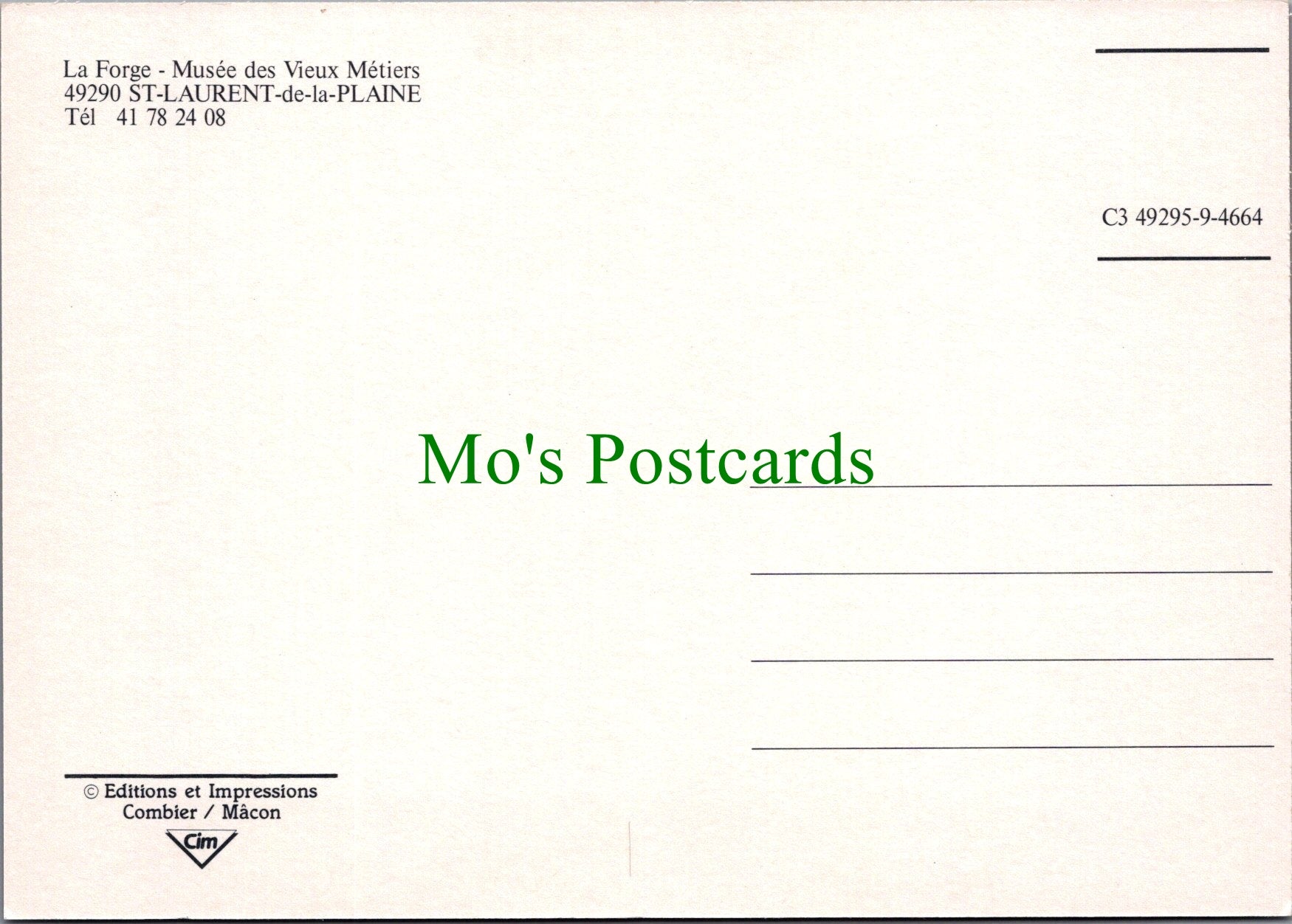 France Postcard - Saint-Laurent-de-la-Plaine - Musee Des Vieux Metiers  SW11387