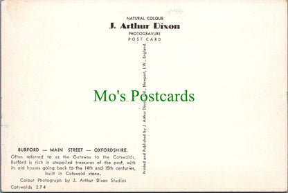 Oxfordshire Postcard - Burford Main Street  SW11403