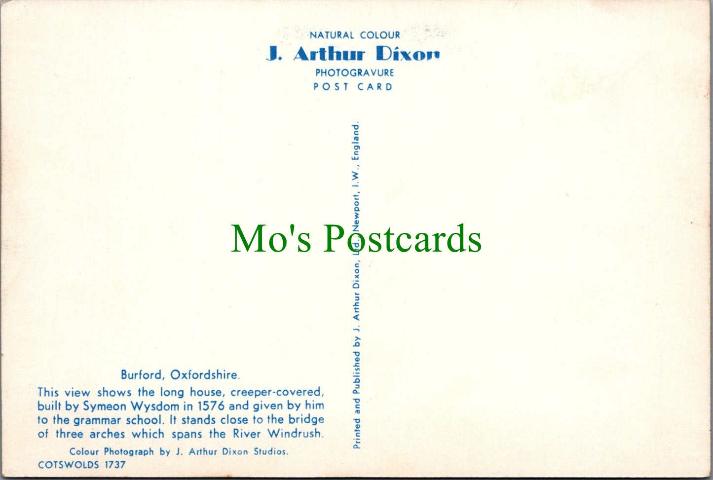 Oxfordshire Postcard - The Long House, Burford    SW11405