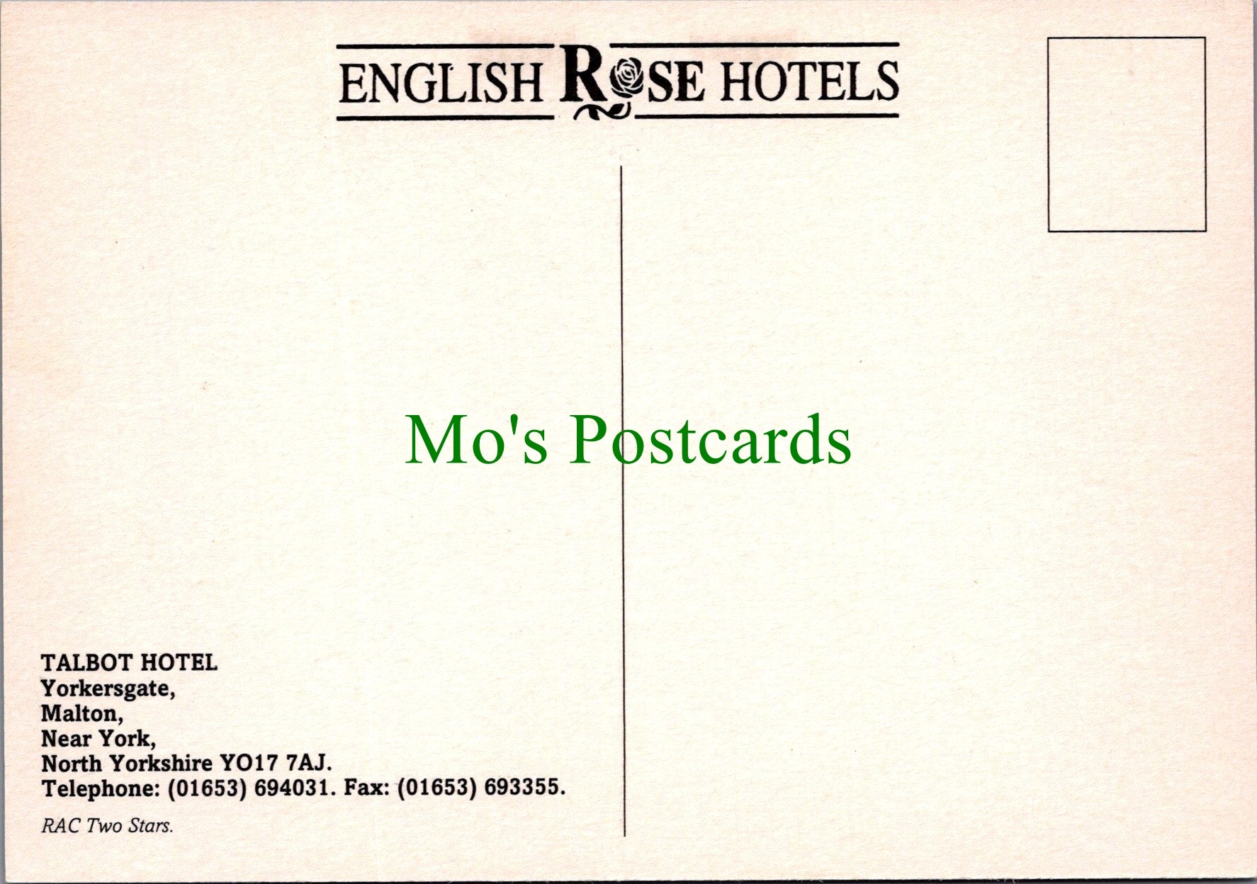 Yorkshire Postcard - Talbot Hotel, Yorkersgate, Malton  SW11440