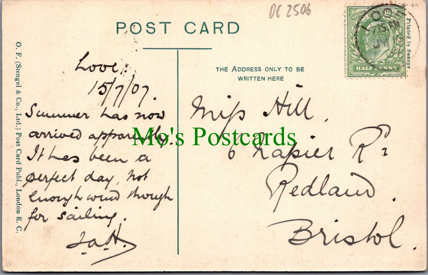 Cornwall Postcard - View of Polperro  DC2506