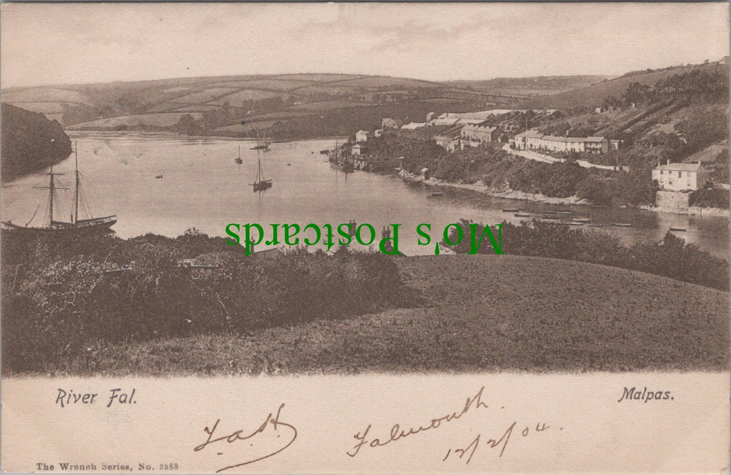 Cornwall Postcard - The Rival Fal, Malpas  DC2504