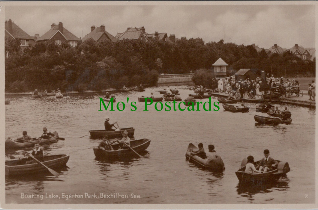 Sussex Postcard - Bexhill-on-Sea Boating Lake, Egerton Park  SW12998