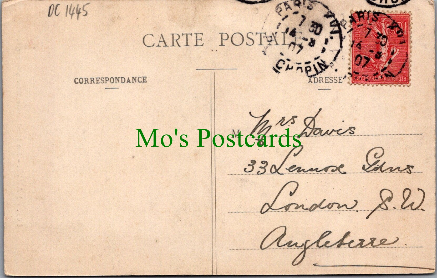 France Postcard - Paris, La Statue De Strasbourg  DC1445