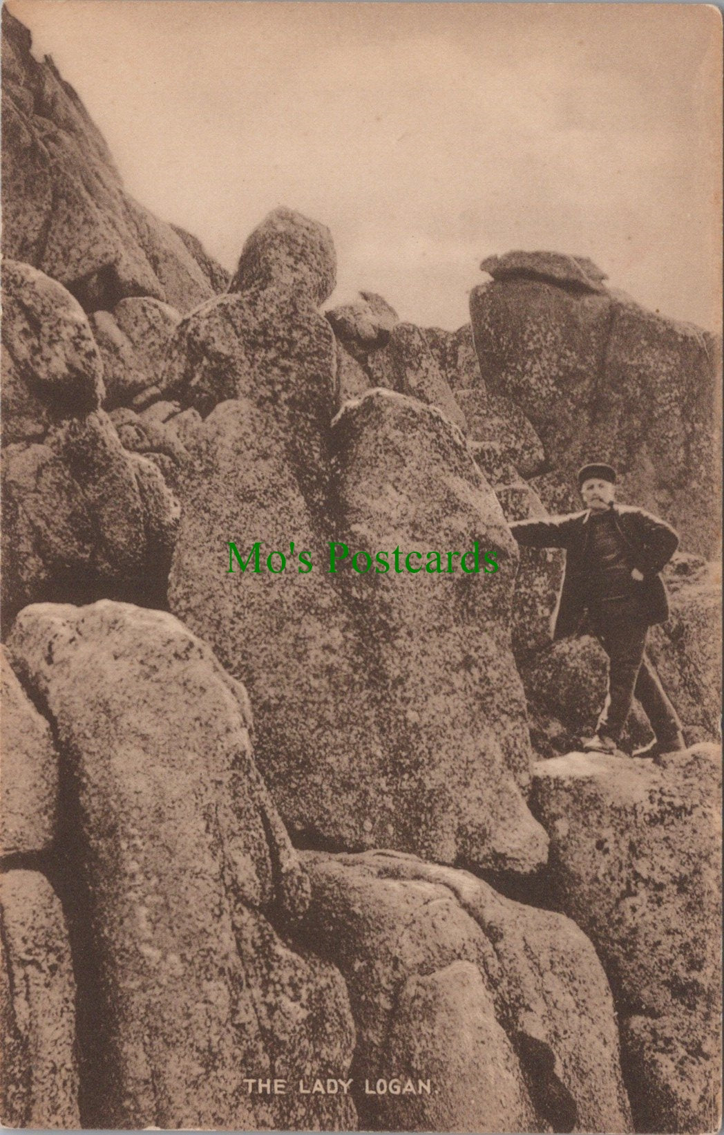 Cornwall Postcard - The Lady Logan Rock, Treen  DC1452