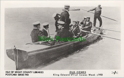 Isle of Wight Postcard - Old Cowes, King Edward VII at Cowes Week c1903 - SW11703