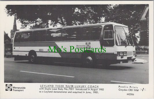 Merseyside Transport Postcard - Leyland Tiger TLII/2R Luxury Coach  SW11731