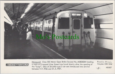 Railway Postcard - Merseyrail Class 503 Train at Liverpool Lime Street SW11686