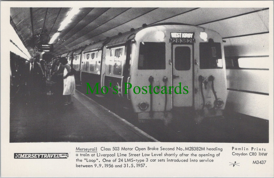 Railway Postcard - Merseyrail Class 503 Train at Liverpool Lime Street SW11686